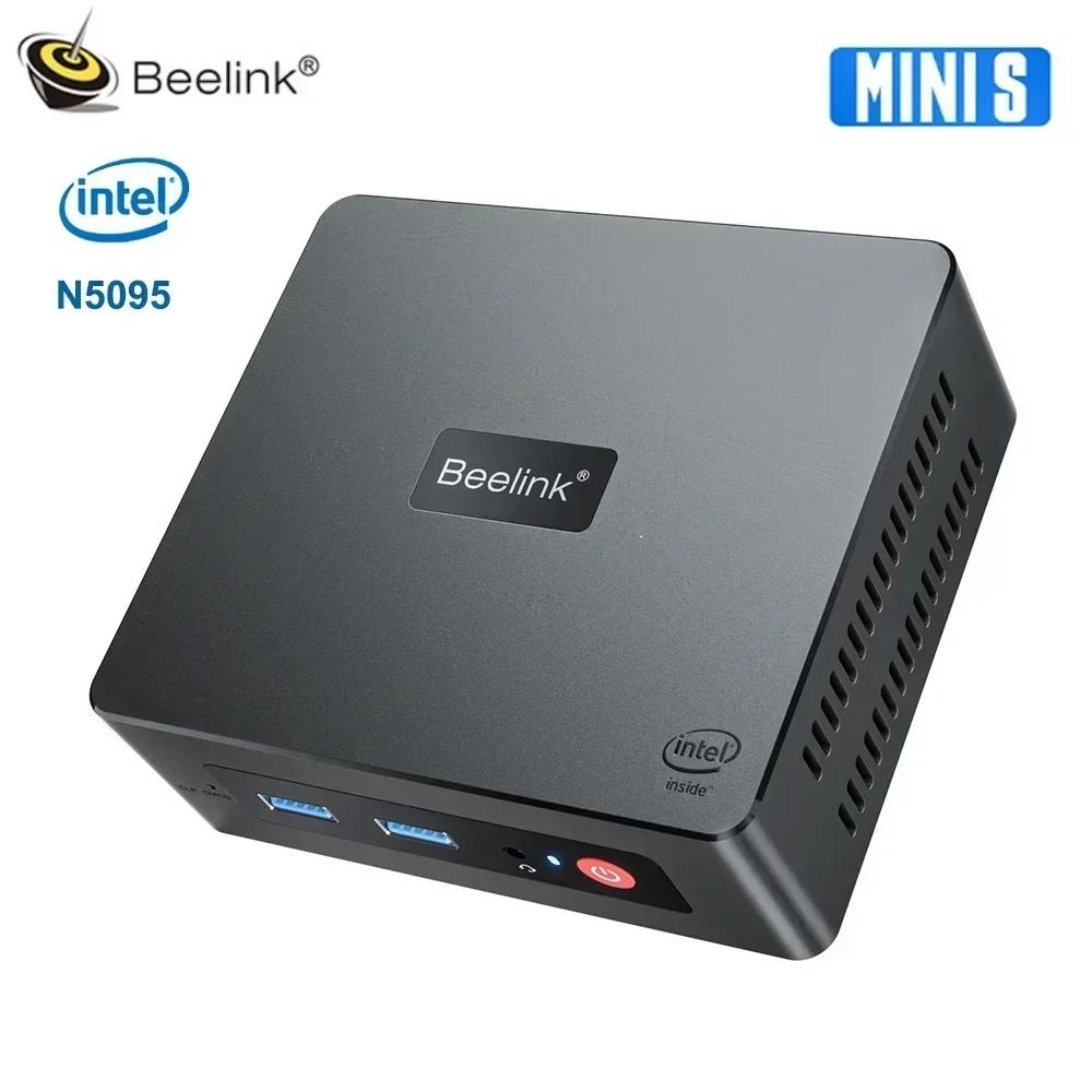 Beelink ̴ S N5095 ̴ PC DDR4 8GB 16GB M.2 SATA SSD 2280,  RJ45 1000M, 4K HD ̴ ǻ,  ũ  5 BT4.0